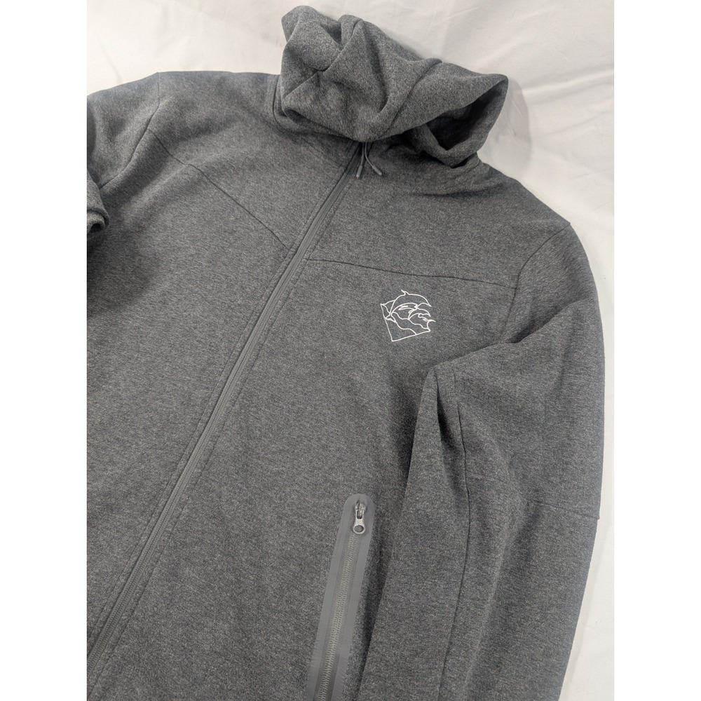 Pink Dolphin Men's Wave Zip Up Activewear Full Zip Hoodie Jacket sz xxl Gray